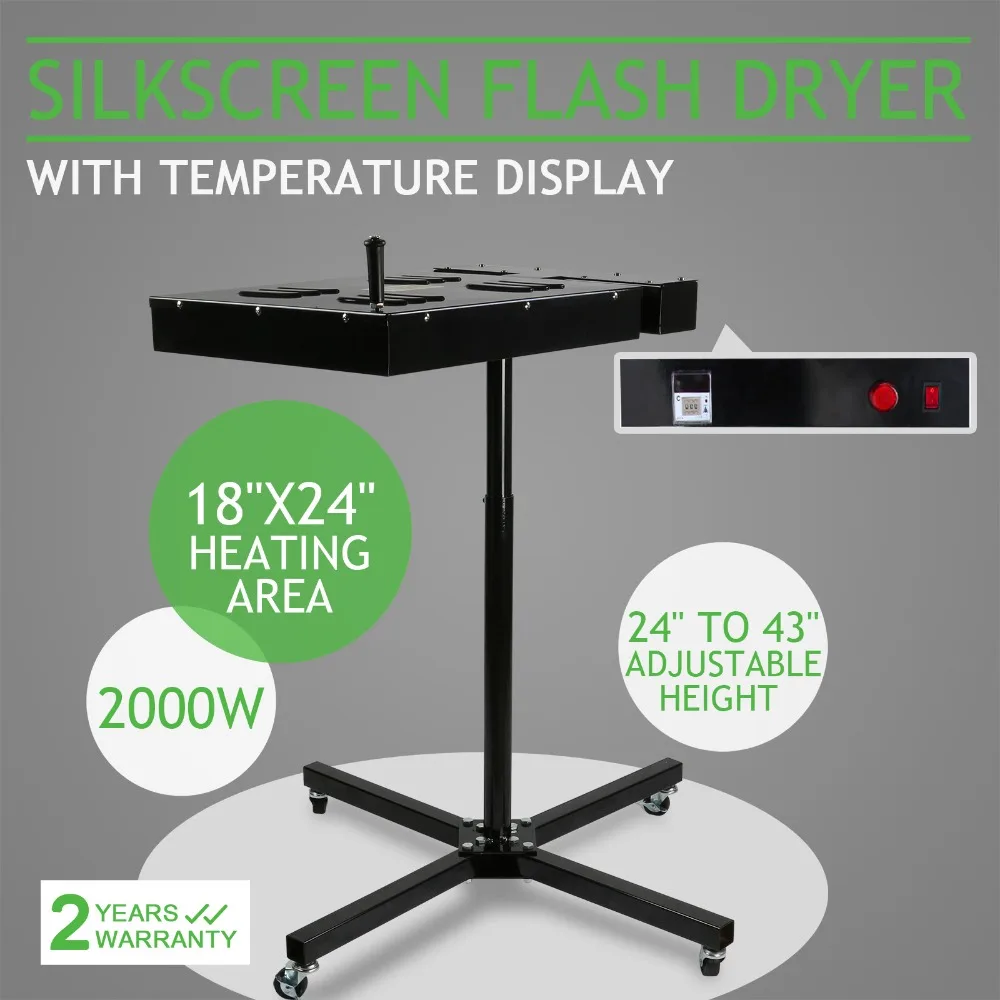 18/" X 18/" Flash Dryer Silk Screen Printing Equipment T-Shirt Curing Heating US