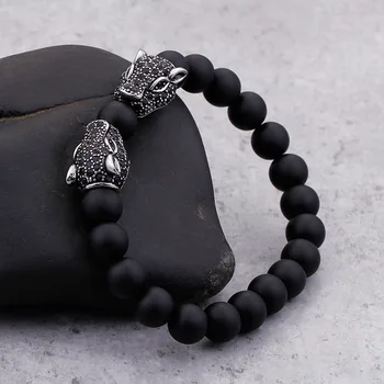 

Retro Personality Men's Bead Bracelet Cool Animal Accessories Stone Beaded Bracelets