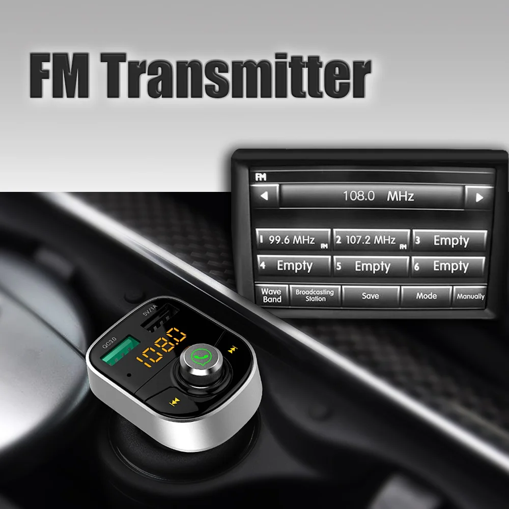 Deelife fm передатчик Bluetooth Автомобильный модулятор Беспроводной громкой связи Авто