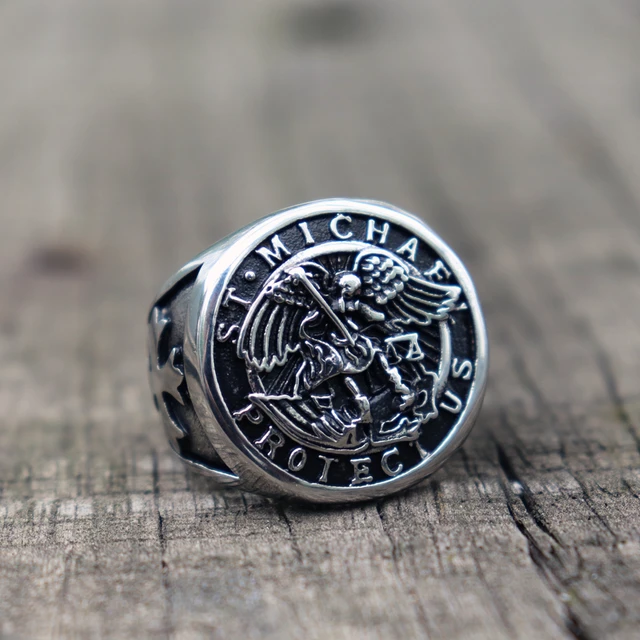 Bague templier saint michael