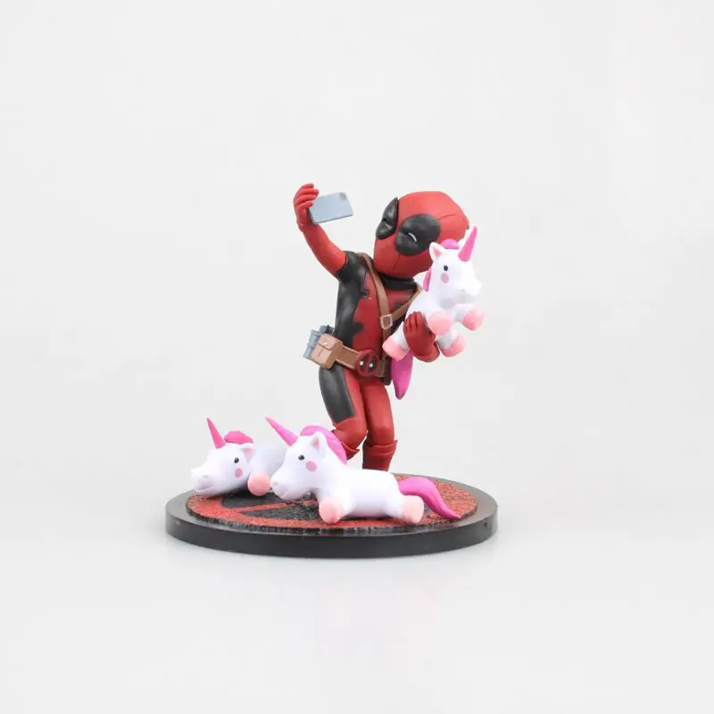 

Deadpool Funny Unicorn Selfie Scale Painted Figure Unicornselfie PVC Action Figure Collection Model Toy Gifts with Box