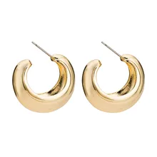 Простые золотые серьги-кольца женские золотые металлические серьги из сплава обруч pendientes za aretes pendientes de gota best lady za