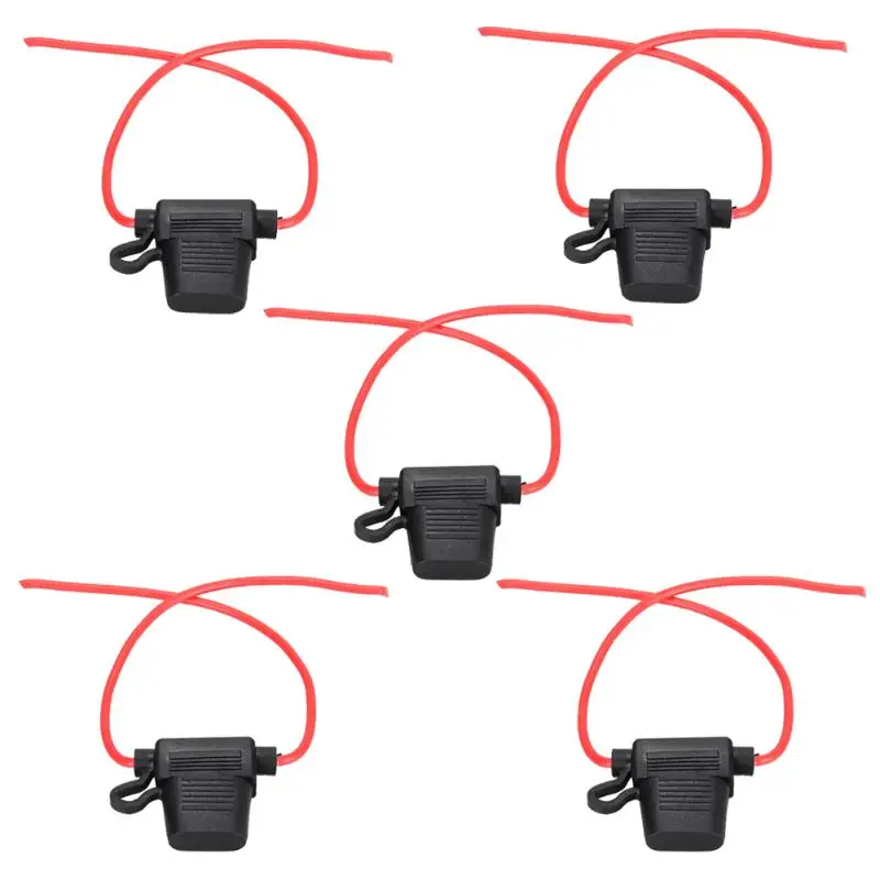 5pcs Car Inline Blade Fuse Holder Waterproof Small