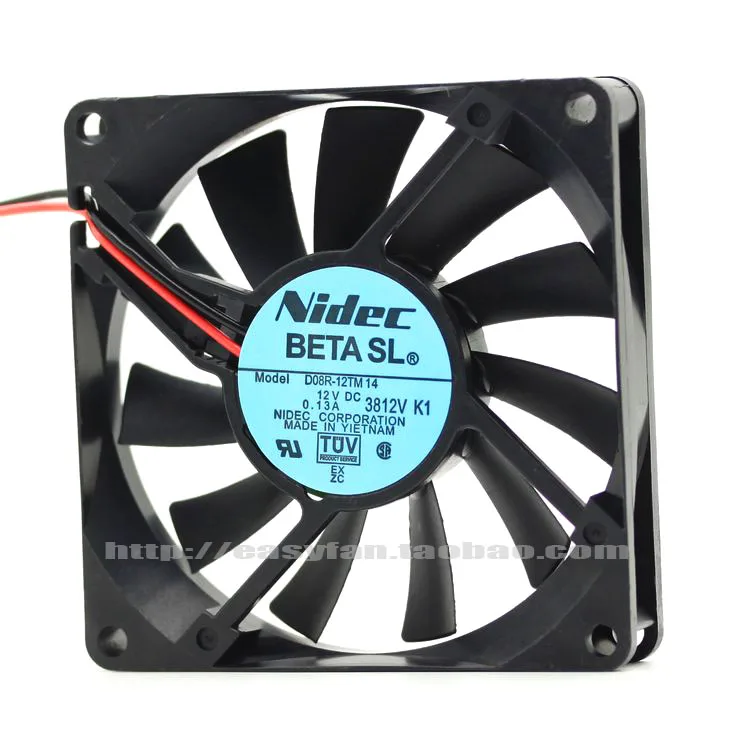 NIDEC D08R-12TM14 8015 DC12V 0.13A 8 см вентилятор охлаждения