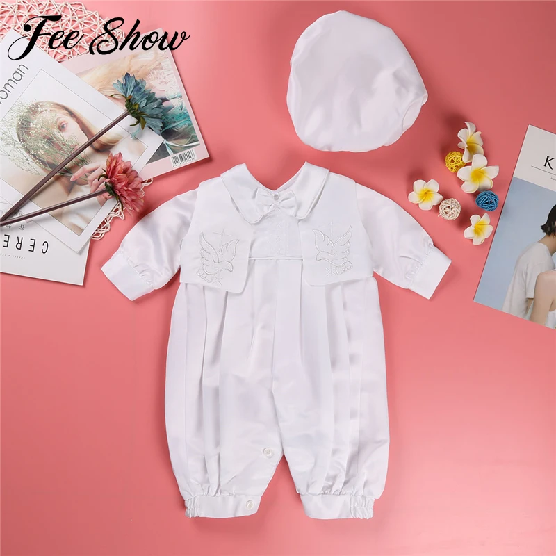 Baby Boys Christening Outfit Infant Boy Wedding Birthday Party Romper