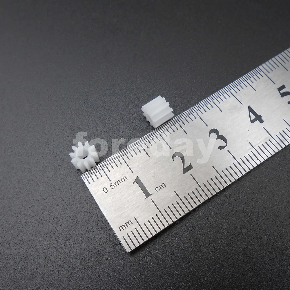 50PCS X NEW Plastic Spur Gear (102.5A) 0.5 Modulus Aperture 2.5mm Tight DIY T=10 Gears 0.5M 10T Height 5MM 50PCS/LOT * FD157X50