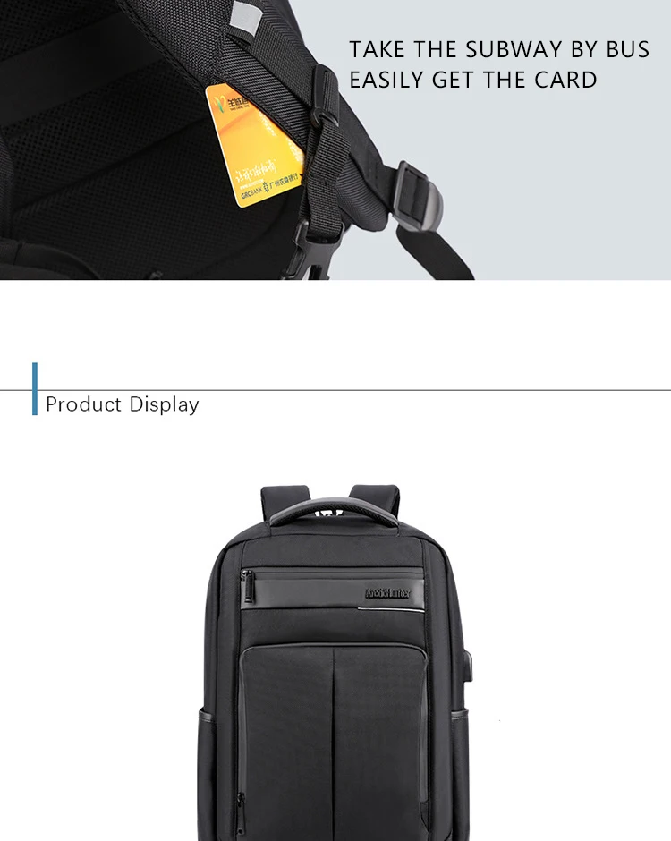 2018 Novo Anti-ladrão USB Bagpack 15.6 polegada