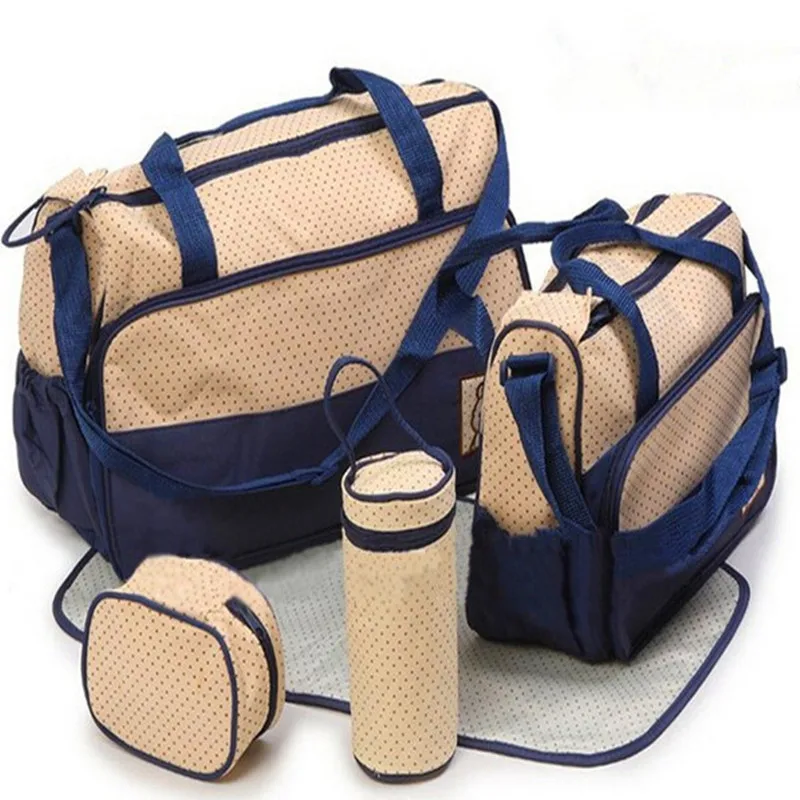 5Pcs Mother Bag Baby Bags Multifuctional Mummy Babies Diaper Bags