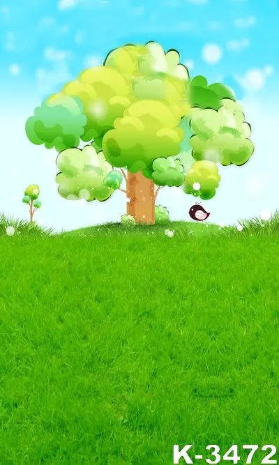 Blue Sky And Green Lawn Picture Photographic font b Photo b font Backdrops 5X7FT Painted Background