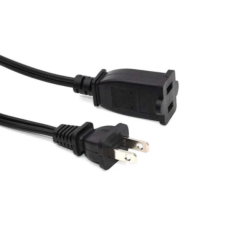 AC Power Extension Cord 50 150 300 500cm 2 Prong male/female US Plug