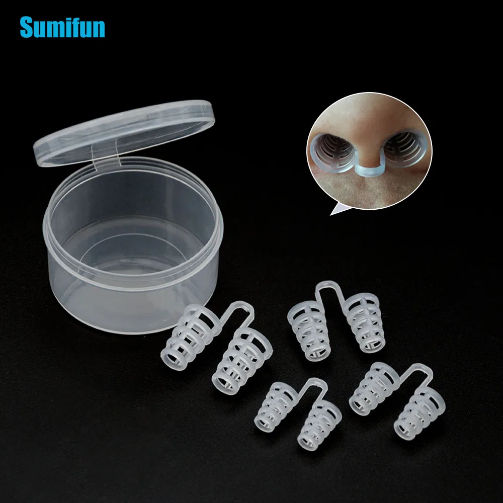 Sumifun 4 шт. против храпа дышать для удобного сна зажим носа Храп Пробка помощь