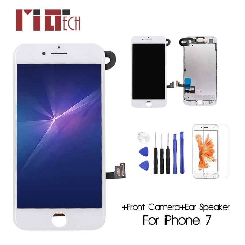 

For iPhone 7 7g LCD Display 3D Touch Screen Digitizer Full Assembly Replacement +Front Camera+Ear Specker For iPhone 6 6s 7 8