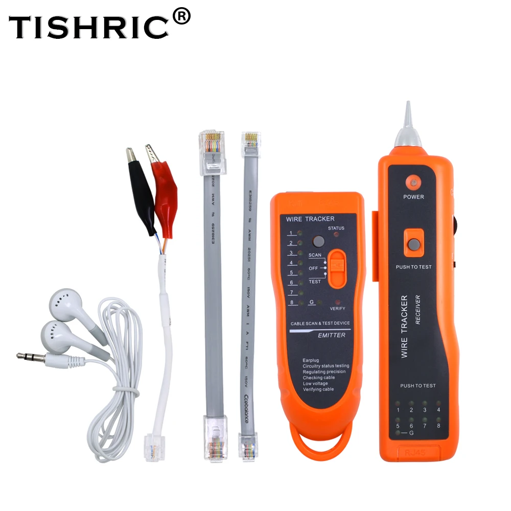 TISHRIC UTP STP Cat5 Cat6 RJ45 LAN Сетевой кабель тестер линии Finder RJ11 телефонный провод трекер Tracer Диагностика тон комплект XQ-350