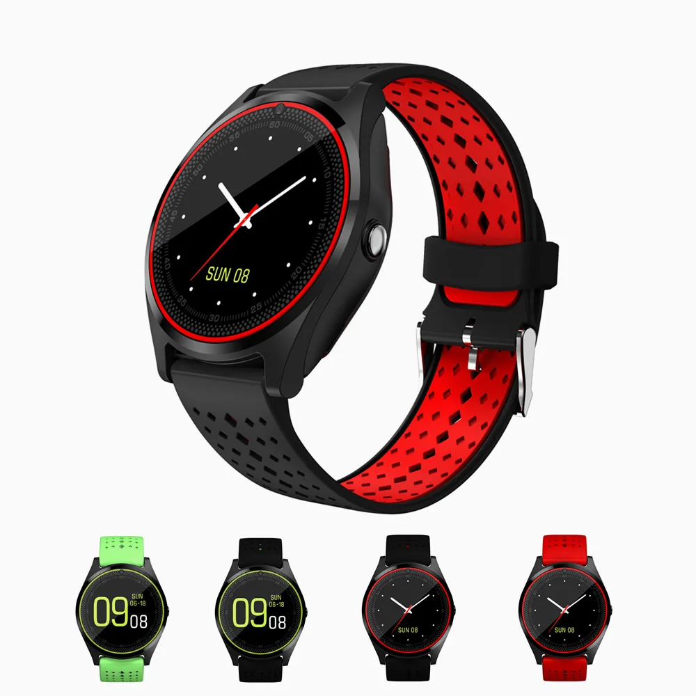 

V9 Smart Watch Fitness Tracker Smartwatch With Camera Bluetooth Waterproof MP3 Music Sport Smart Watch Men Women For Android IOS