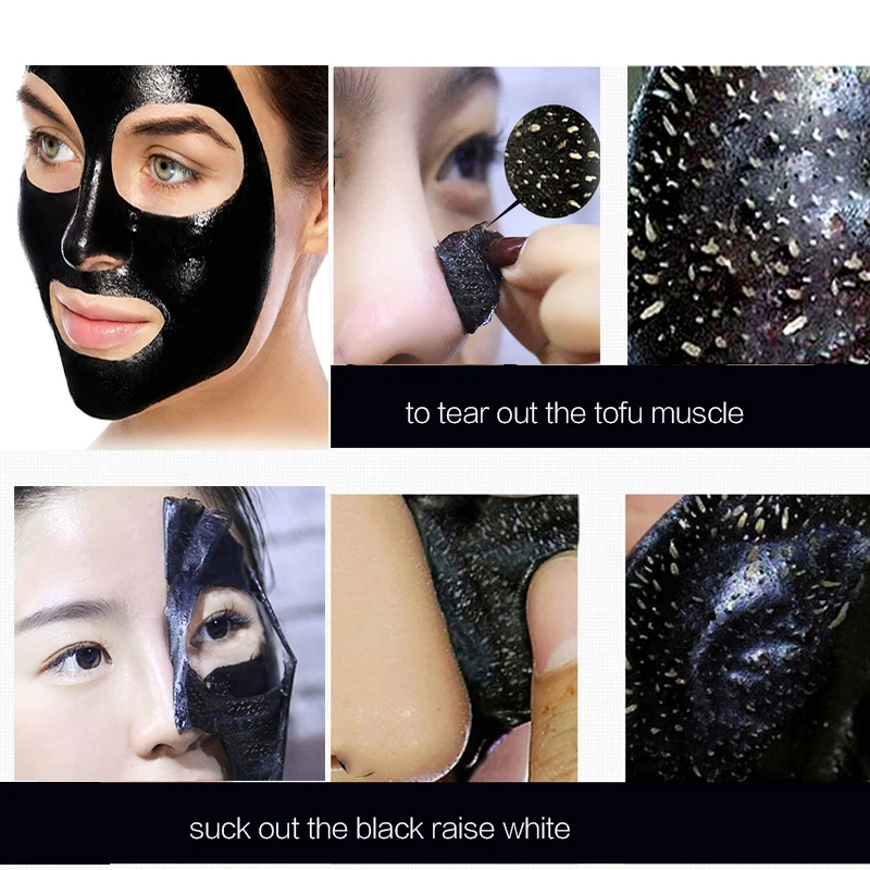 Efero 1 шт. маска от угрей для ухода за кожей лица маска blackhead Remover черный маски пилинг пор полосы маска для носа лечение акне уход