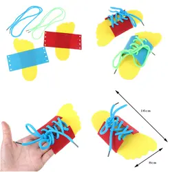 2 шт.. умная Детская Обувь На Шнуровке Для детей раннего обучения, Обучающие шнурки, игрушки-головоломки для детей дошкольного возраста