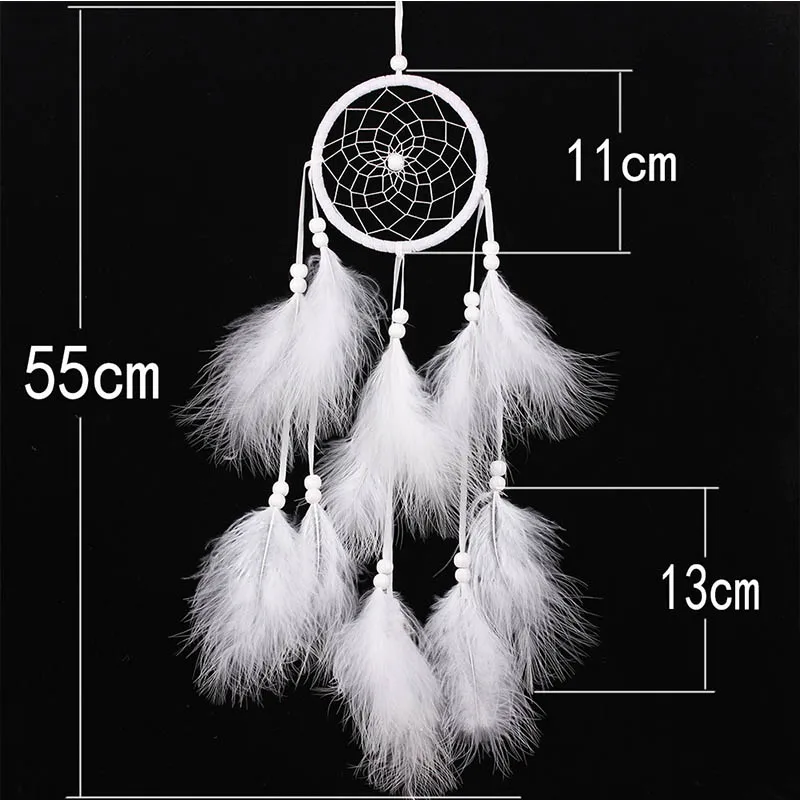 

1PC Wind Bells Handmade Wall Hanging Wedding Party Decor Home Pendant Decoration Dream Catcher Feathers Catching Monternet