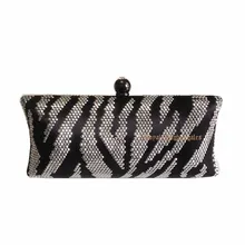 Platz Clutch Taschen mit Stern Kristall Diamanten für Damen Hochzeit Prom Abendgesellschaft-Schwarz