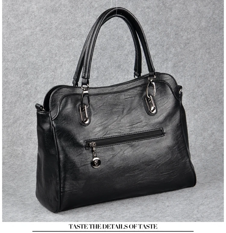 2018 جديد حقائب الكتف المرأة الأعلى مقبض حقيبة جلد الغنم الإناث اليد رسالة أسود حمل crossbody حبال الخرفان يد