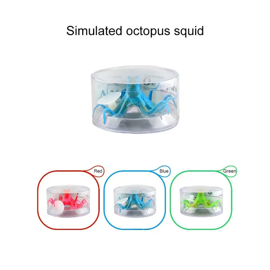 Artifical Simulation Night Fluorescent Jellyfish for Aquarium Decoration Silicone Octopus Squid Underwater Ornament