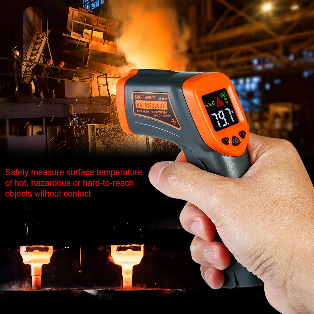 

Handheld Digital Non-contact IR Infrared Thermometer Temperature Tester Pyrometer LCD with Centigrade Fahrenheit