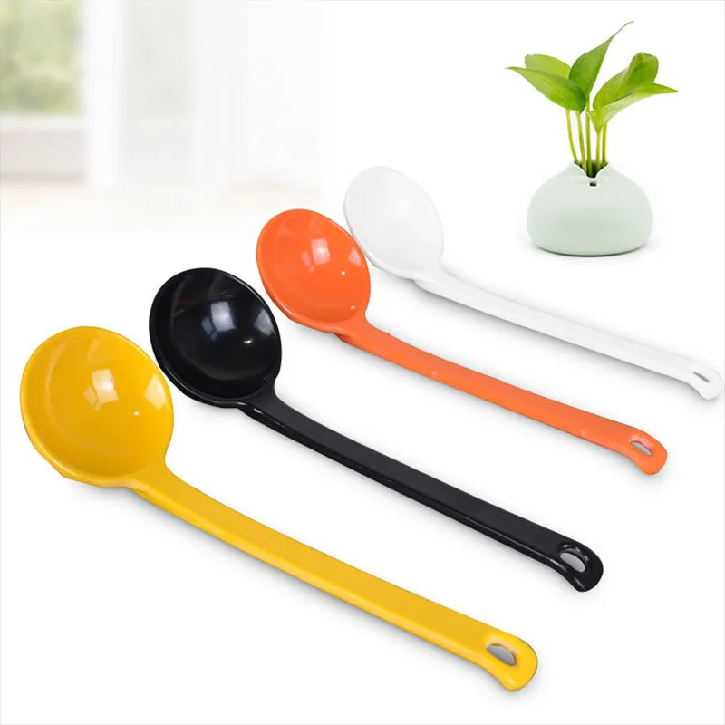 Melamine Dinnerware Long Handle Spoon Kitchen Soup Spoon Restaurant