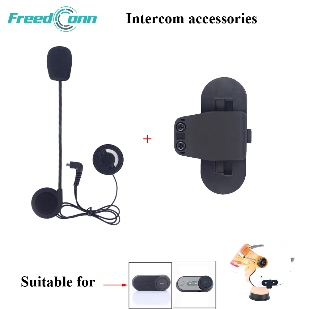 

Freedconn Earphone&Clip Accessory for TCOM-VB TCOM-SC Interphone Helmet Bluetooth Motorcycle Helmet Intercom Headset Accessories