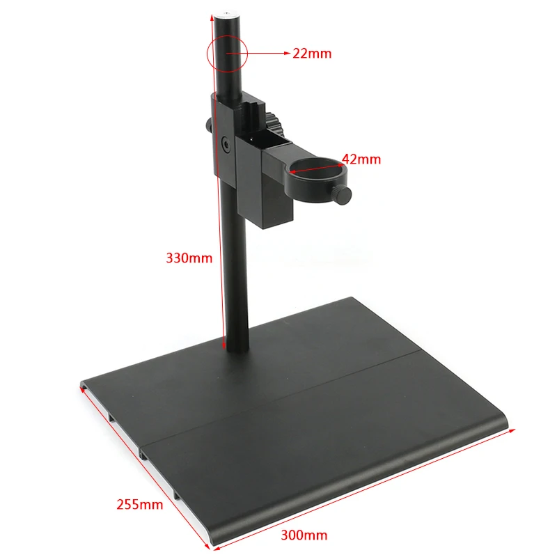 Алюминиевый сплав промышленный цифровой микроскоп камера Настольная подставка держатель 40 мм регулировочный кронштейн 100X C крепление зум объектив