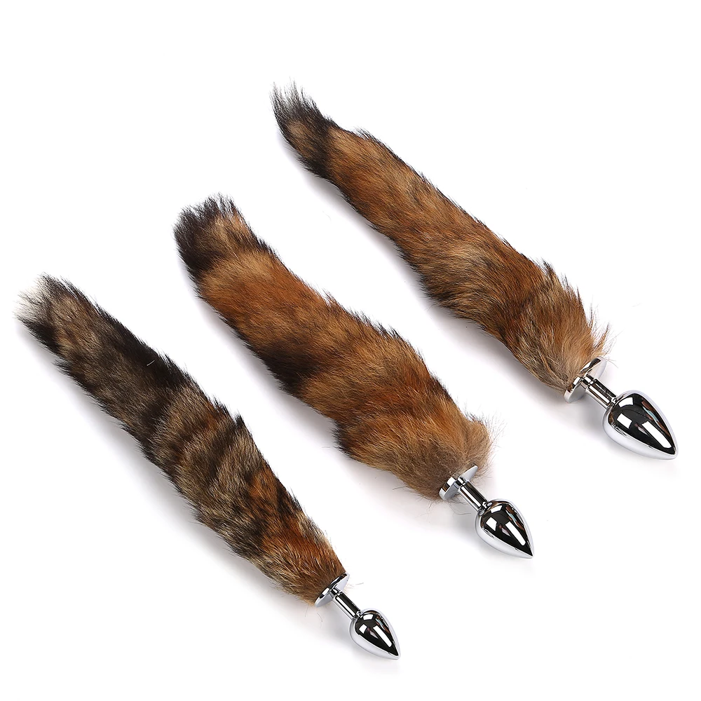 Home Intellective Sex Accessories For Female Anal Plug Fur Fox Tail Stainless Steel Butt G-spot Toys Bdsm Flirt Anus Plug Sex Product