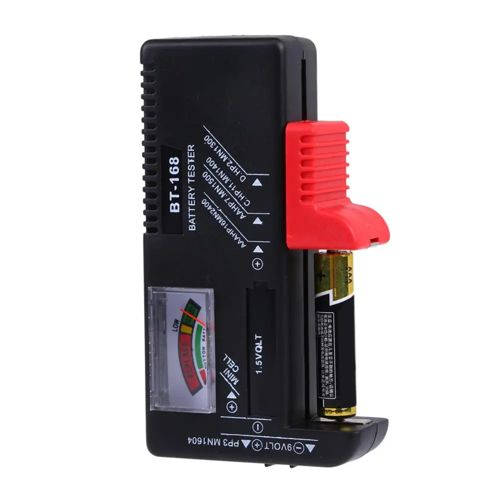 

Universal BT168 Digital Battery Tester Volt Checker for AA AAA 9V Button Multiple Size Battery Tester Voltage Meter Tools