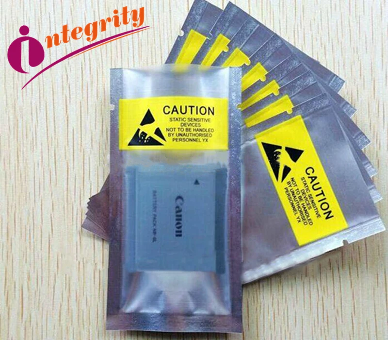 

INTEGRITY 5000pcs 9*18cm Electronic components battery anti-static plastic packaging bag open top anti static plastic bags pouch