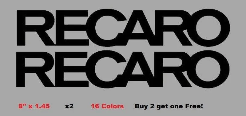 

For 2Pcs Recaro Decal Stickers Set of 2 Mugen JDM Spoon Civic Accord Prelude CRX Car Styling