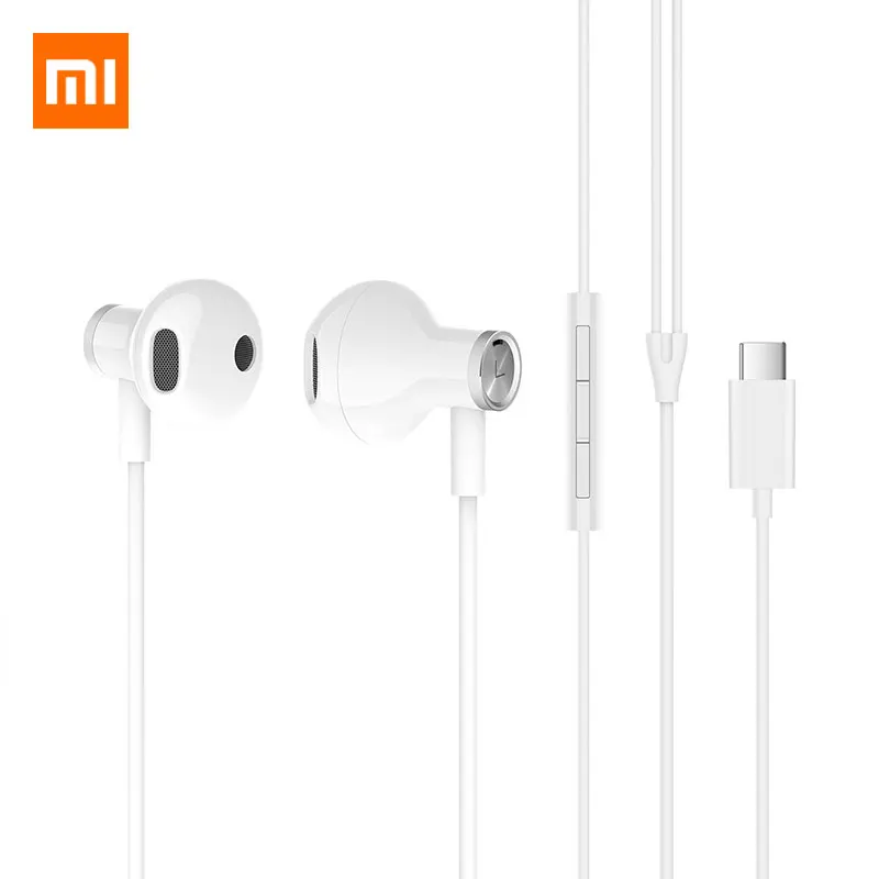 

Xiaomi Original Authentic Product Mi Hybrid DC Half In-Ear Earphone Type-C Plug with Mic Dual Driver Headset Wired Control