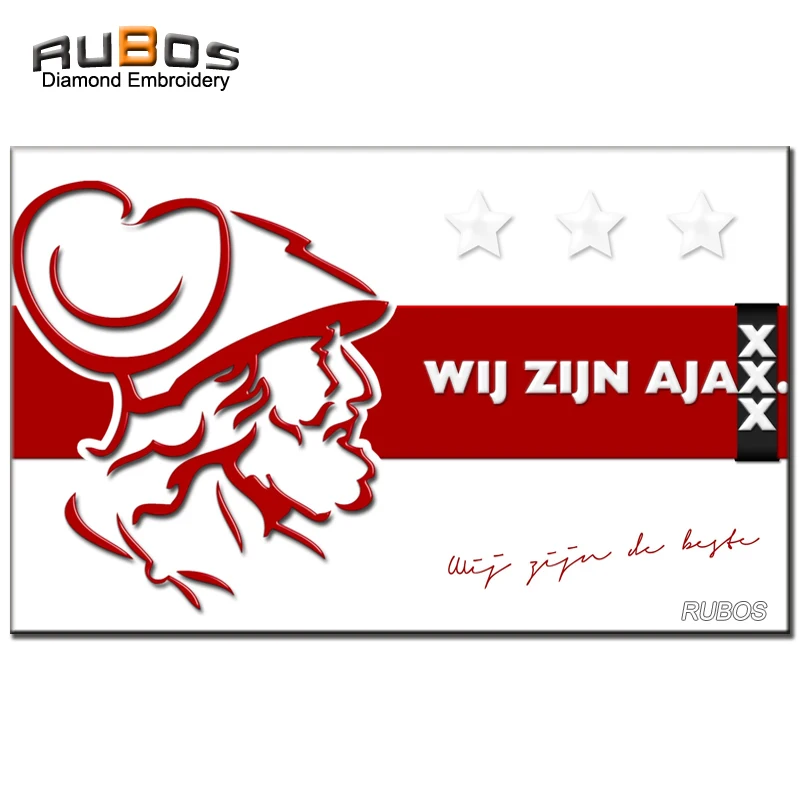 RUBOS AJAX Soccer DIY 5D алмазная картина полностью квадратная или круглая Алмазная