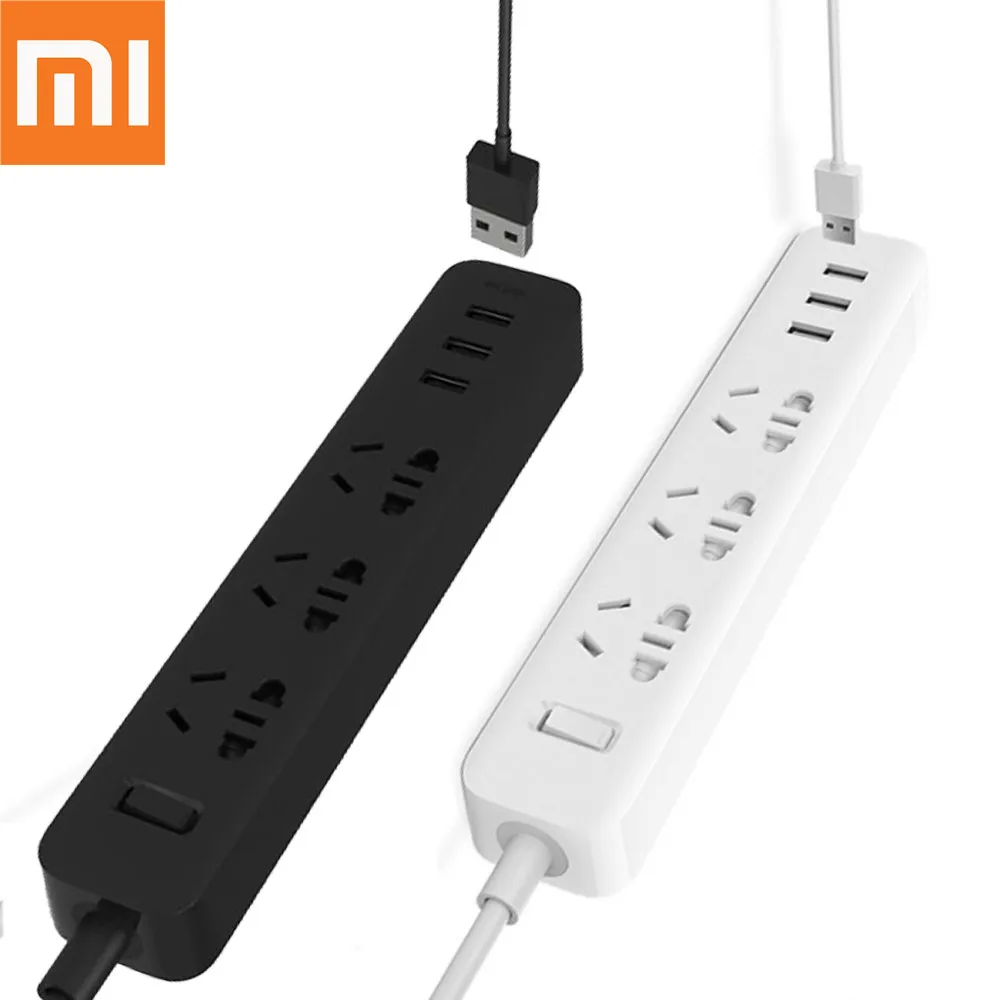 

Original Xiaomi Smart Home Electronic Power Strip Socket Fast Charging 3 USB + 3 Sockets Standard Plug Interface Extension EU UK