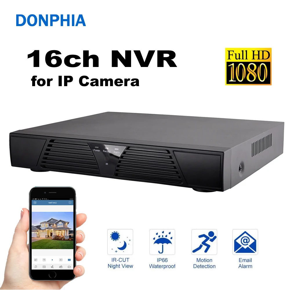 16ch NVR 1080P Network Video Recorder Video Connect IP Camera Surveillance Security System DVR