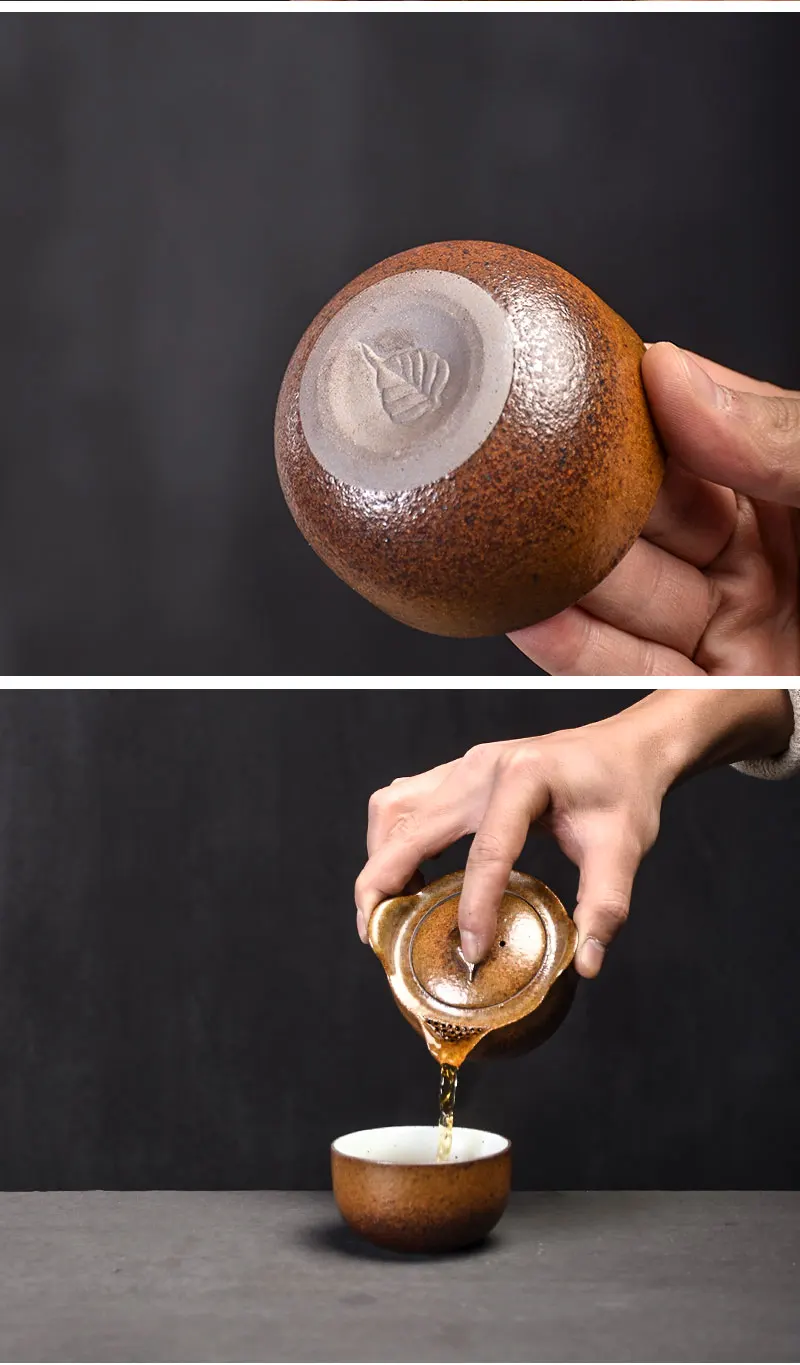 TANGPIN Японский керамический заварочный чайник листьев gaiwan чашки ручной работы портативный путешествия чай Комплект