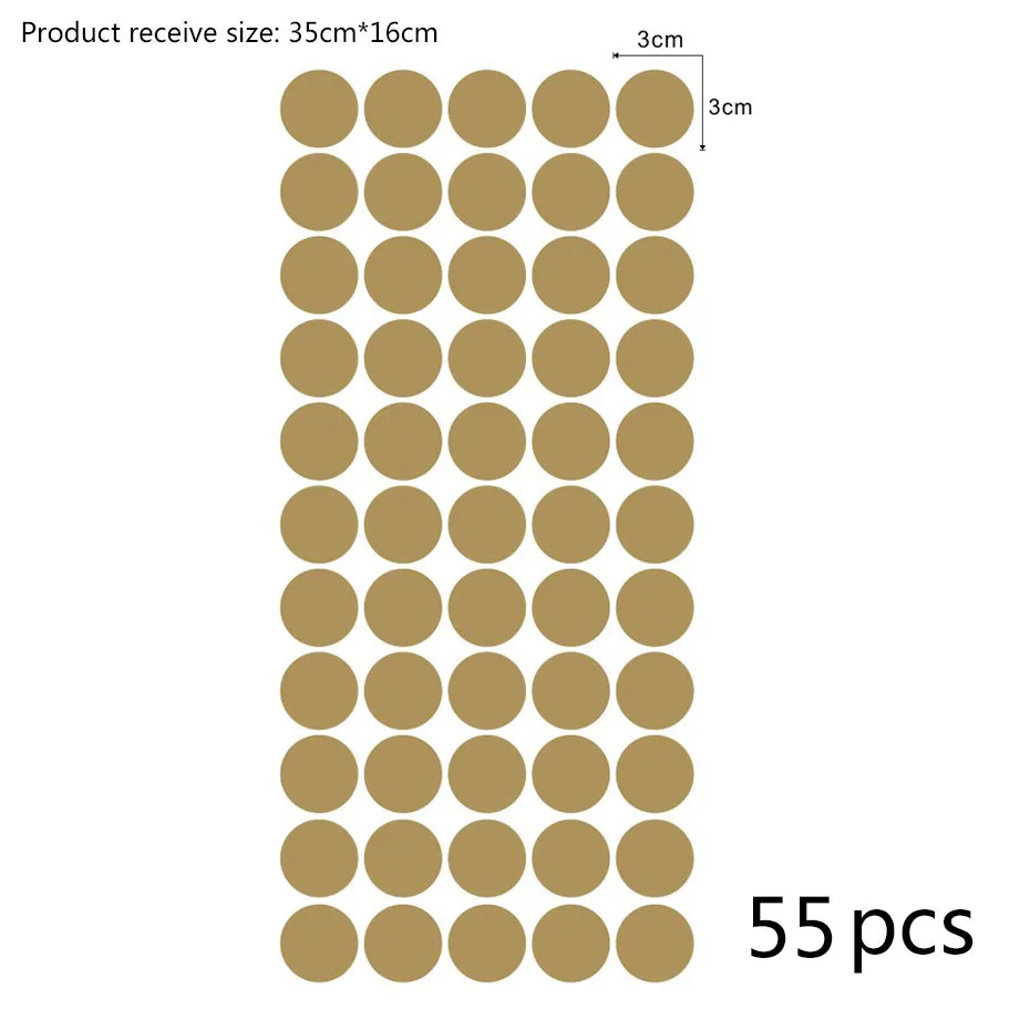 Gold Polka Dots Wall Sticker (9)