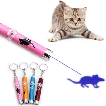 Creative Funny Pet LED Laser Speelgoed Kat Laser Speelgoed Voor Katten Laser Kat Pointer Pen Interactieve Speelgoed Met Heldere Animatie muis Shadow