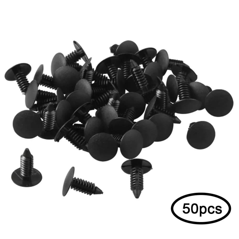 

50PCS 8mm Car Bumper Mudguard Fastener Fixing Clips Car Plastic Screw Fasteners for Alfa Romeo Opel Hyundai Auto Accessories