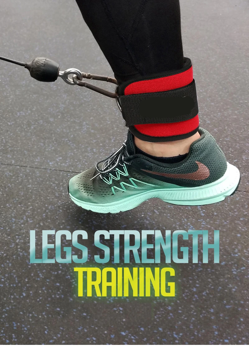 Black Blue Red Fitness Ankle Straps Practical Exercise Ankle Cuffs Padded Ankle Strap for Legs Abs and Gluteus Exercises (22)