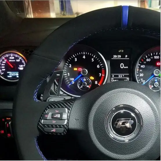 Натуральная замша чехол рулевого колеса автомобиля для VW Golf R маховик крышка GTI