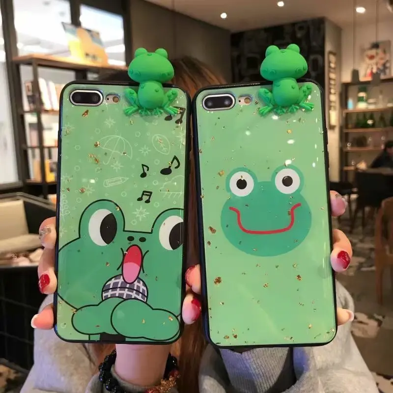 

For iphone Xs Max Xr 10 X Cute cartoon Small animal element pattern gold foil soft tpu cover For iphone 6 6S 7 8 Plus Phone Case