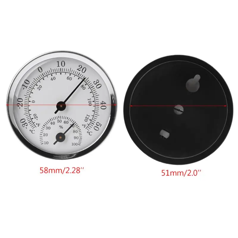 Настенный мини 58 мм Измеритель температуры и влажности термометр и гигрометр для сауны комнаты бытовой