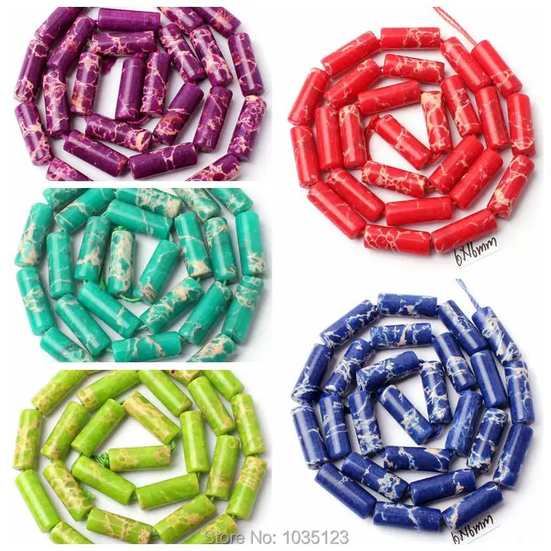 

Высокое качество, 6x16 мм, 5 цветов, натуральные сумасшедшие кружевные Агаты, форма колонны, сделай сам, свободные бусины, нитка 15 дюймов, креативные ювелирные изделия, wj296