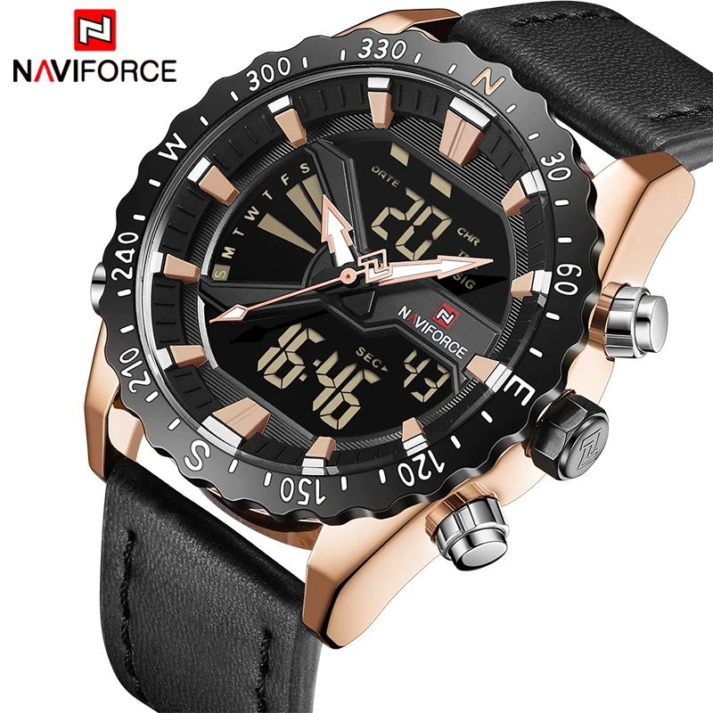 

Top Luxury Brand NAVIFORCE Men Sport Military Watches Men's Quartz Clock Analog Digital Waterproof Wrist Watch Relogio Masculino
