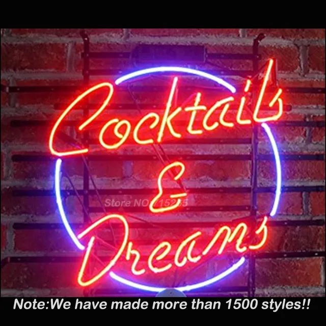 Cocktails Dreams Sign Neon Light Sign Neon Bulbs Store