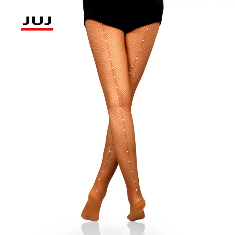 Beste Strass Latin Panty Vrouwen Professionele Visnet Panty Ballroom Latin Dance Hard Garen Elastische Latin terug lijn Panty