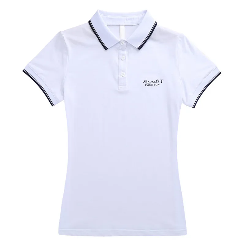 Fmasuth Polo Womens White Shirt 6XL Large Size Summer Short Shirt with Collar Female Poloshirt PL0460 _ - AliExpress Mobile