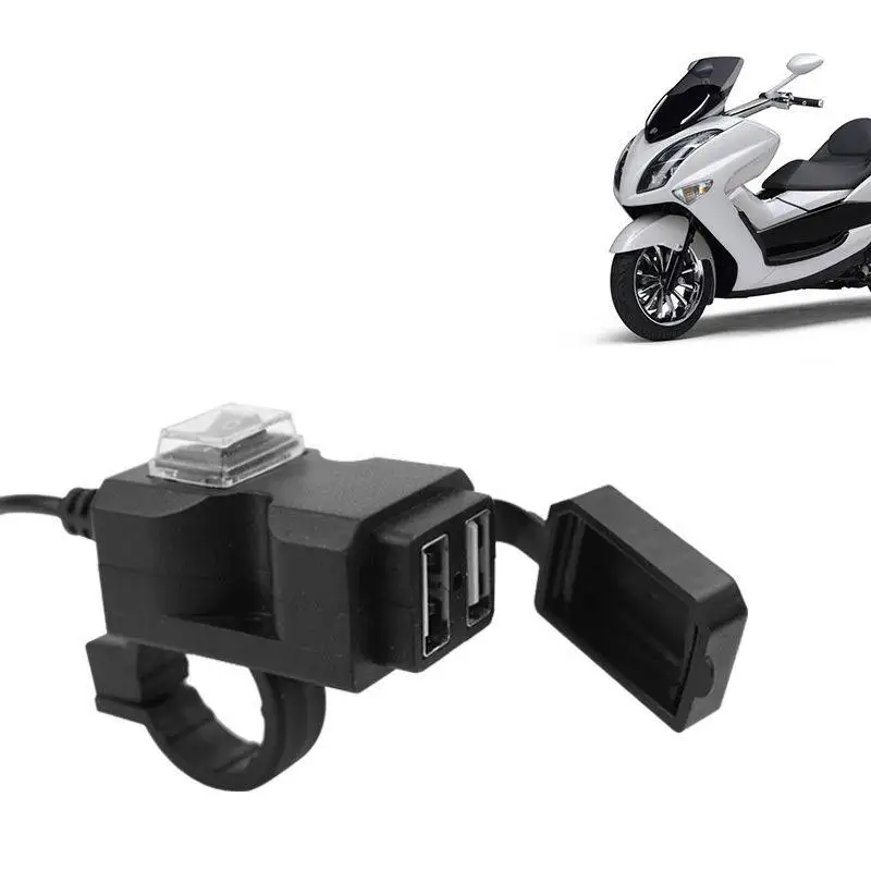 Зарядное устройство на руль мотоцикла с двумя USB портами 9 24 В/90 в| |